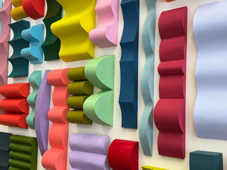 Installation view: Al Munro relief works