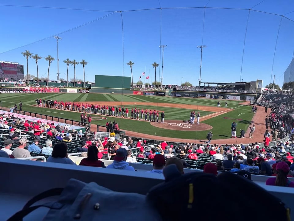 the opening lineup for a baseball game