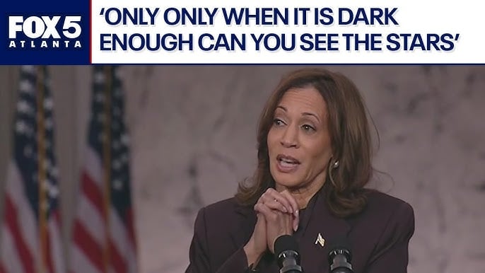Harris saying “Only when it is dark enough can you see the stars”