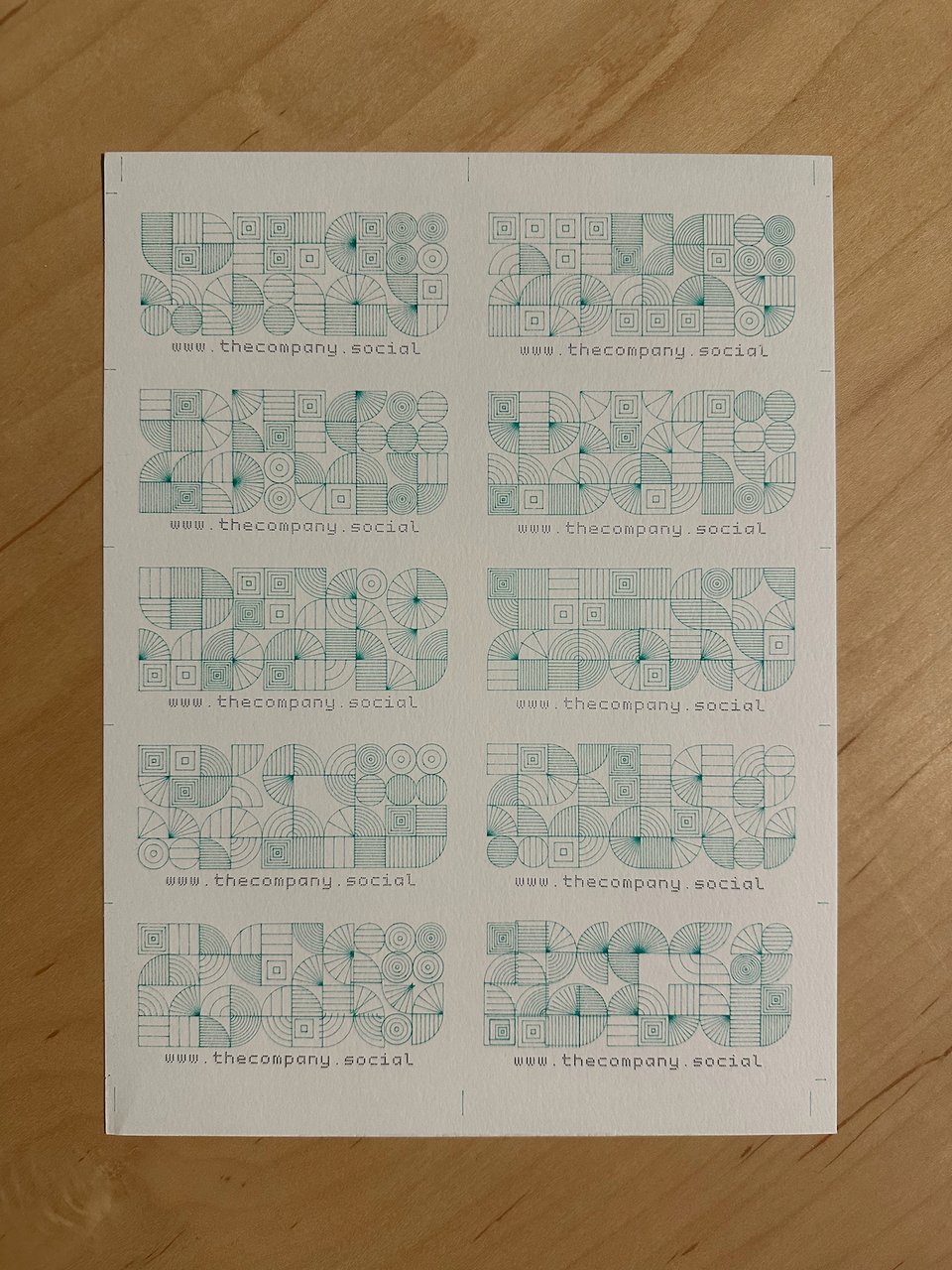 A print of company logos.