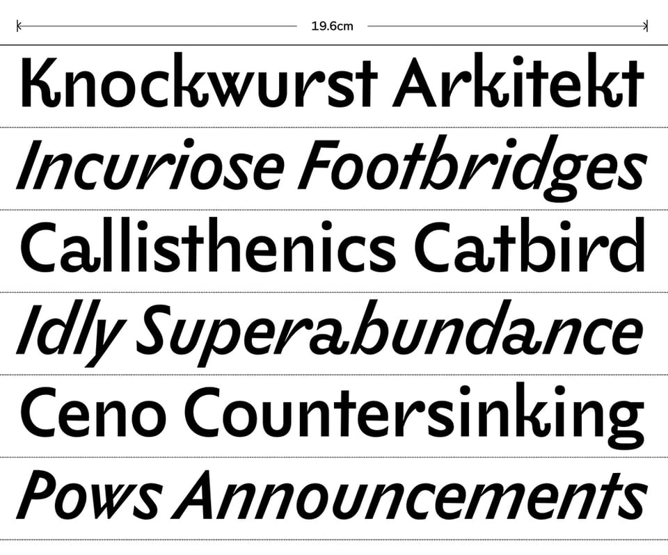 A screenshot of a website that does a neat job of finding the right words for a given width, when set in a given font.