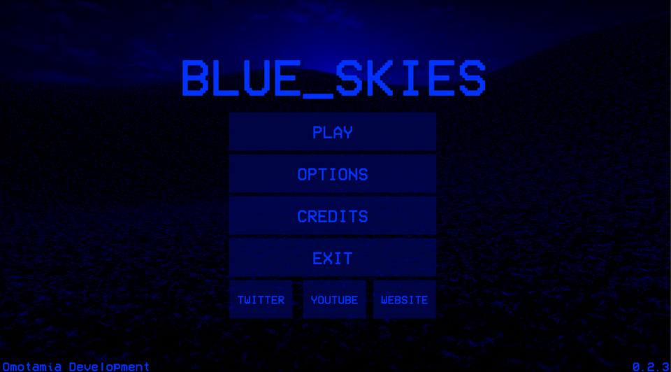 BLUE_SKIES Main Menu