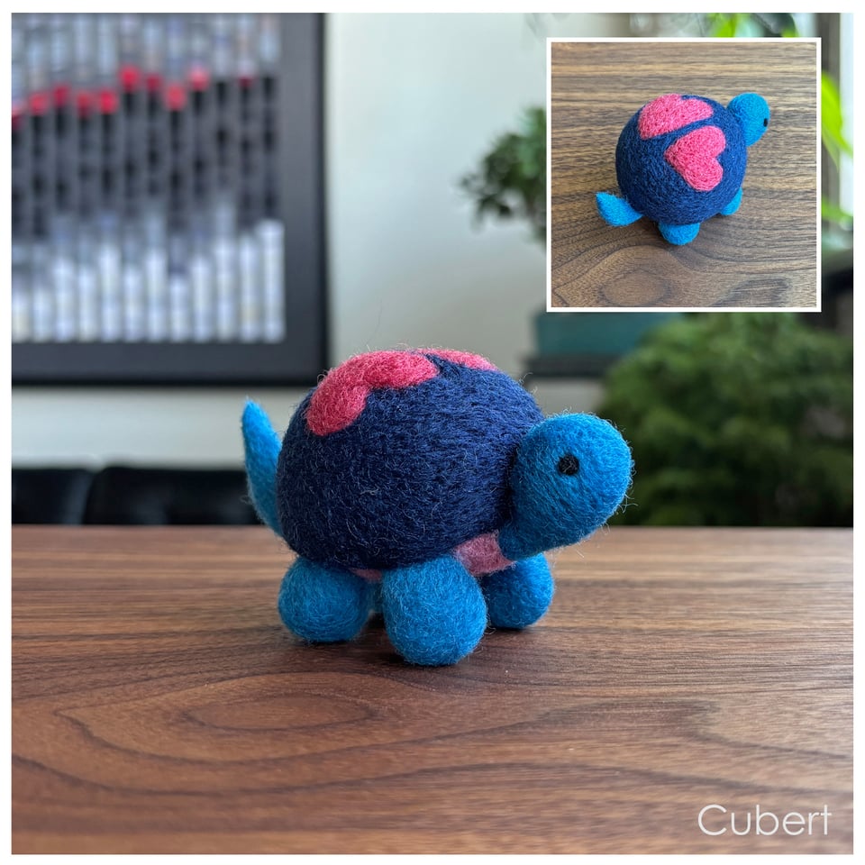 Needle-felted turtle by Mary Pow