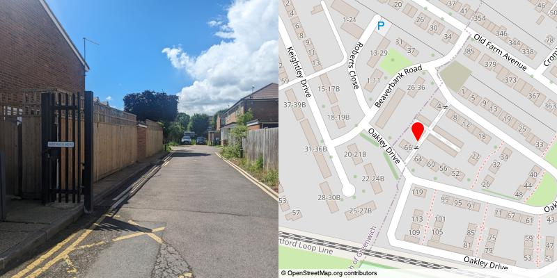 A picture and map of the mews