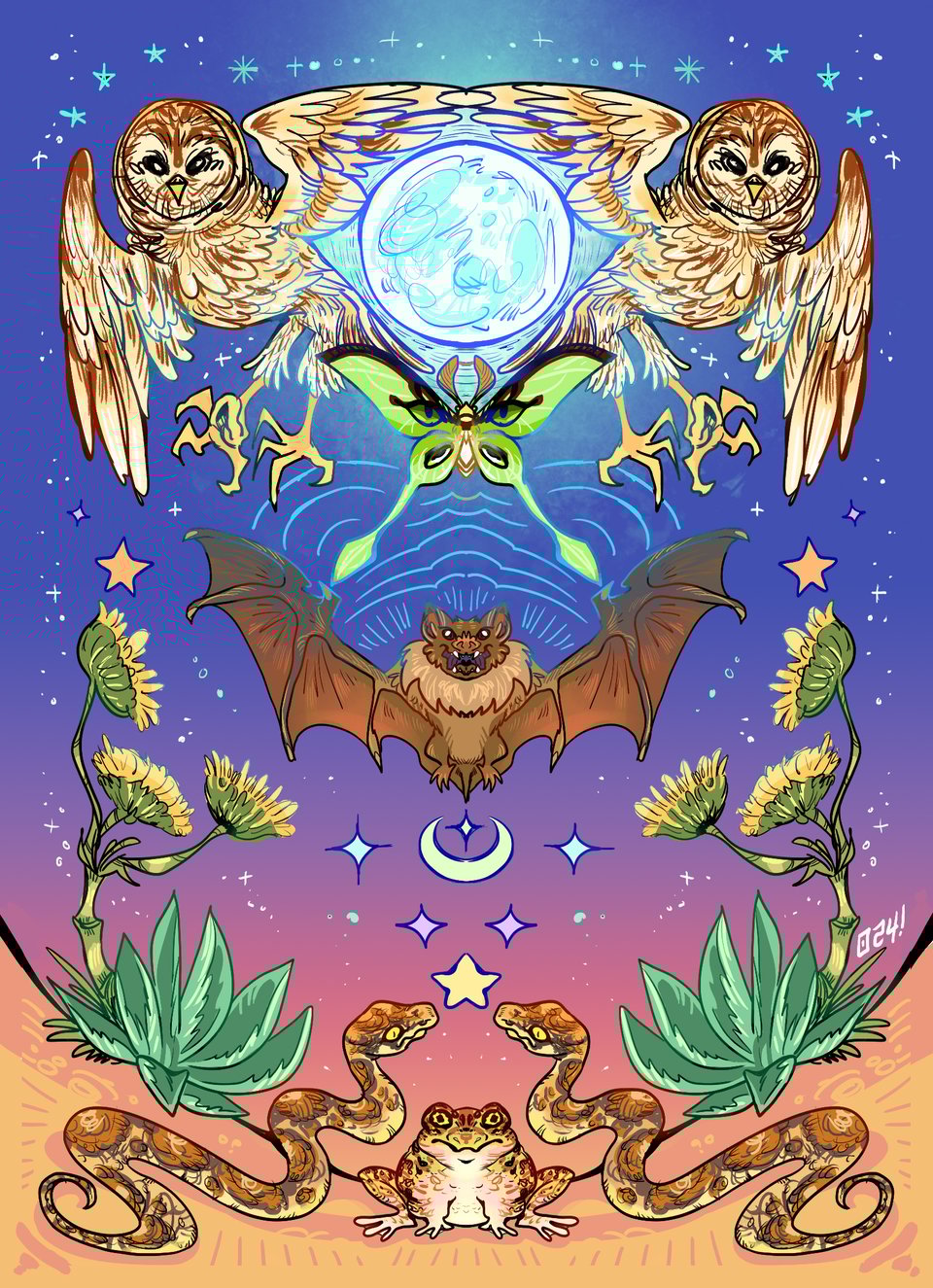 Nocturnal animals of the night from Texas.