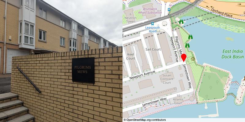 A picture and map of the mews