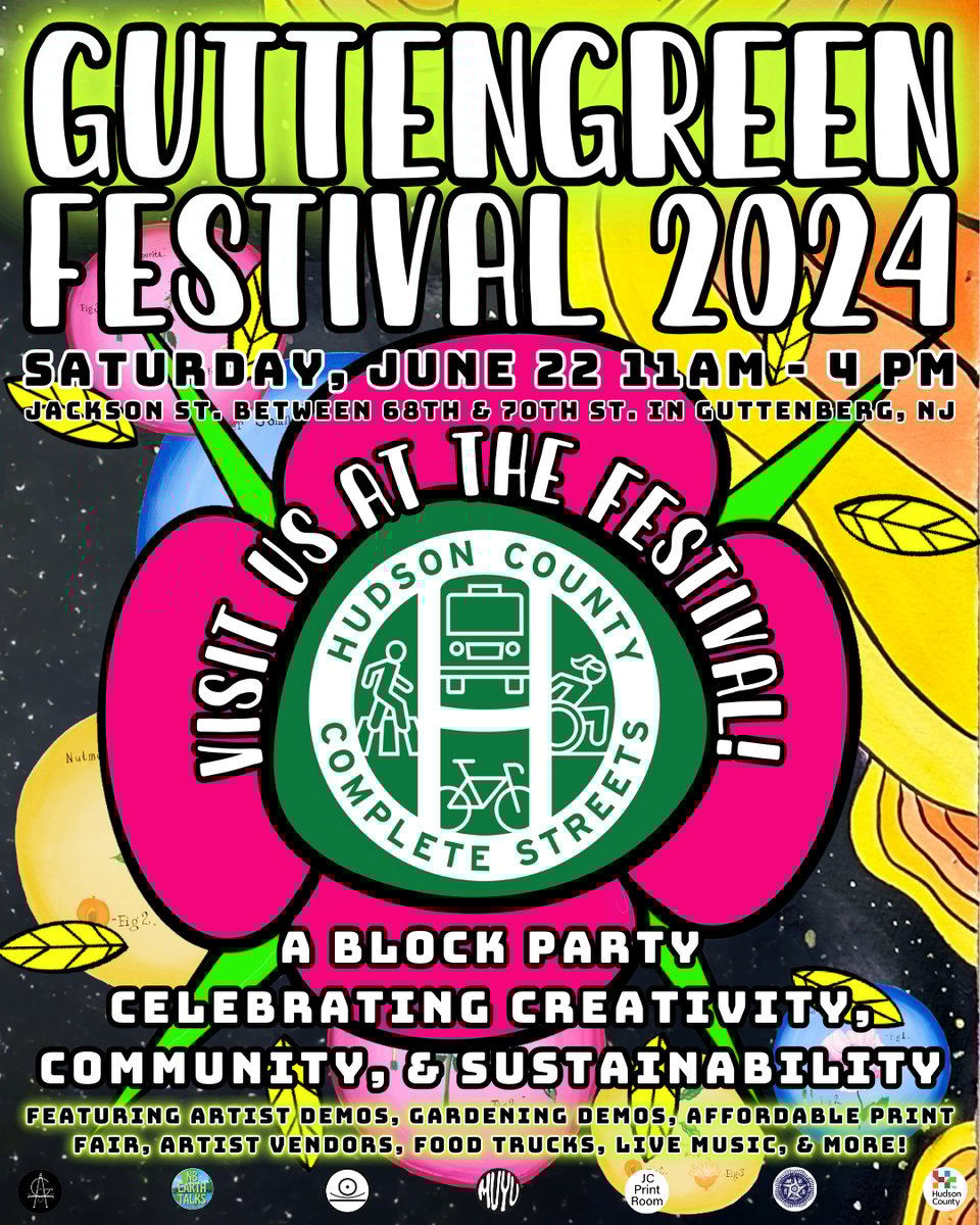a poster for guttenberg green festival