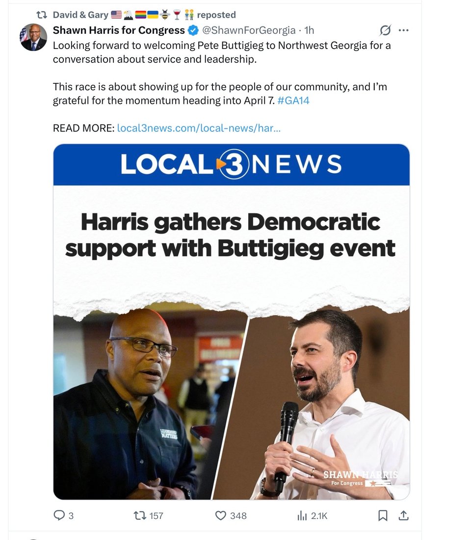 Georgia House Seat, to replace Marjorie Taylor Greene