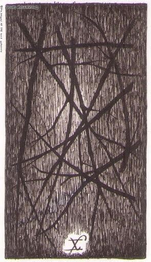 The Wild Unknown Tarot deck – Ten of Wands.