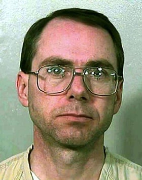Terry Nichols mug shot, law enforcement photograph taken at time of arrest for Oklahoma City bombing conspiracy