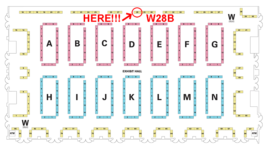 SPX 2024 table map. Kat is at W28B.