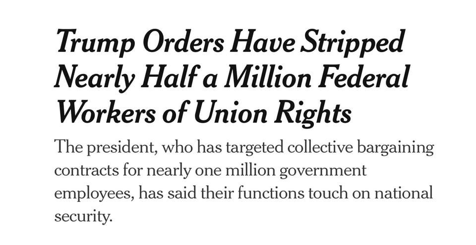 New York Times headline on Labor Day 2025.