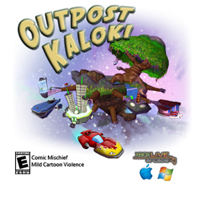 Marketing for Outpost Kaloki, showing Apple as a supported platform