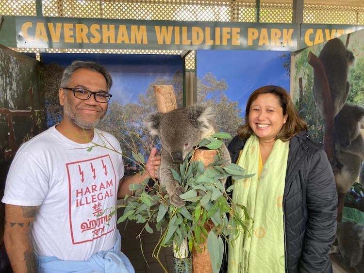 Nadia and I with a koala bear