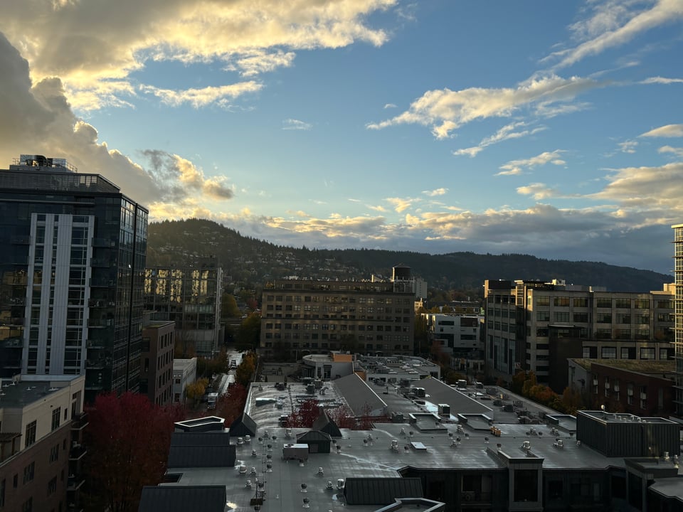 First morning of standard time in November, 2024. Looking west