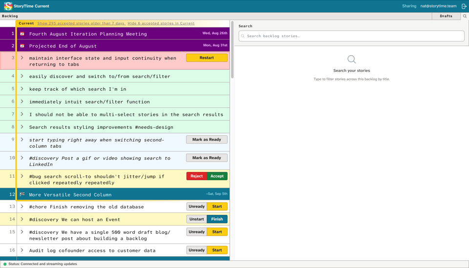 Screenshot of Search empty state.