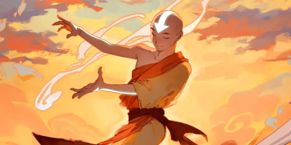 Ang, the last Airbender at sunset.