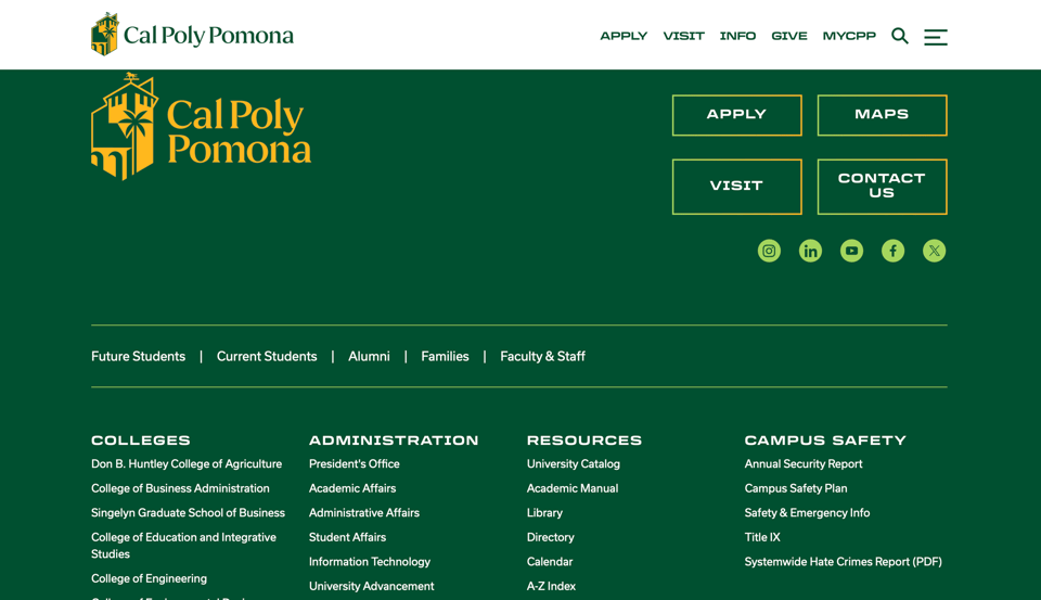 The Cal Poly Pomona website using Transducer