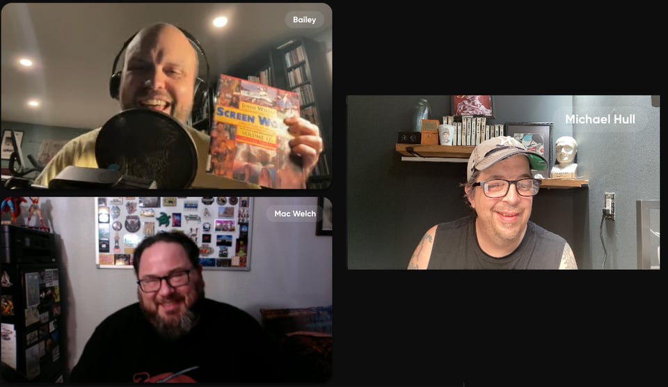 Guest Mac Welch with co-hosts Jason Bailey and Mike Hull.