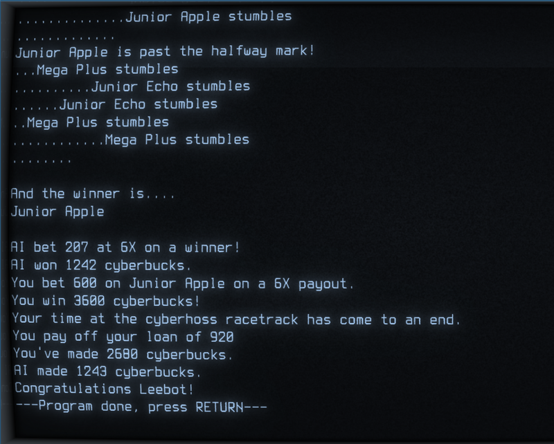 screenshot from Cyberhoss