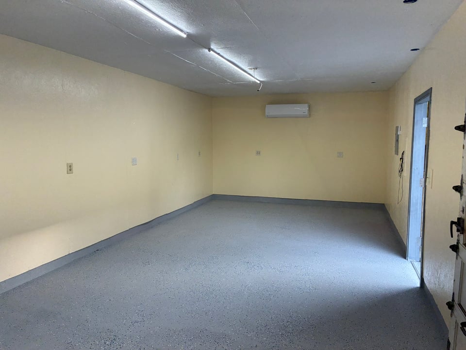 The finished interior of our new pantry building.