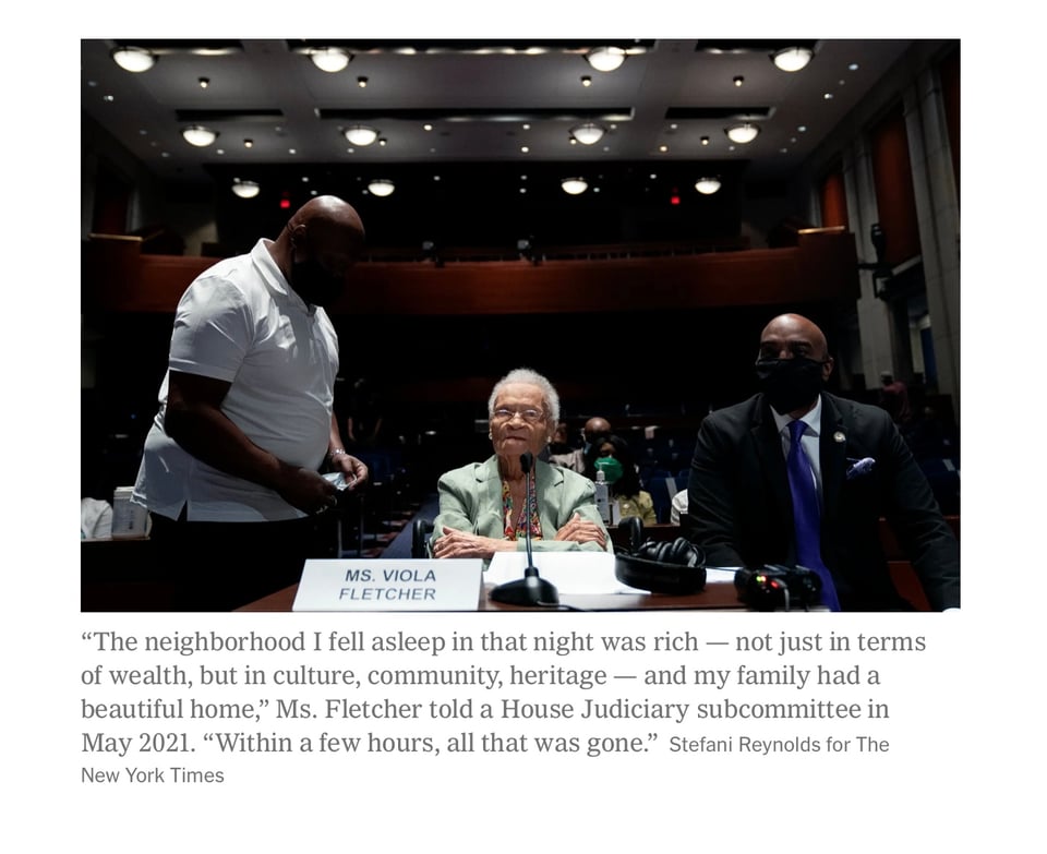 She won some justice for all of us by winning reparations for what had occurred in Tulsa.