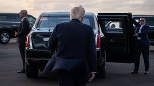 Trump has his back toward the law.