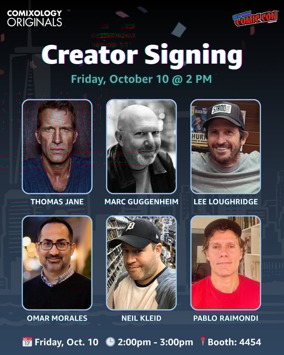 comixology's friday 2pm signing slate