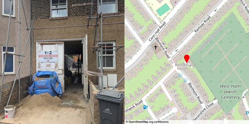 A picture and map of the mews