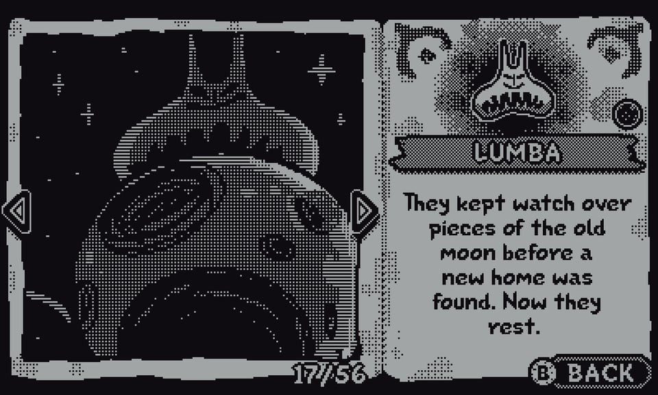 A collectable demon character named Lumba which looks like a twisted rabbit with some sort of maw, part of the videogame Devils on the Moon.