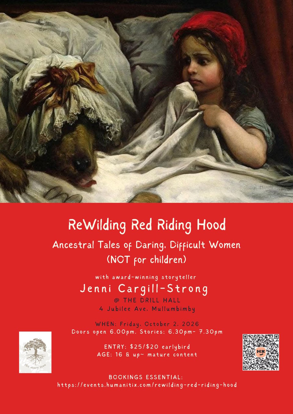 A poster for the concert at the Drill Hall