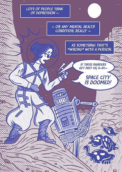 A full-page spread from Worlds Apart