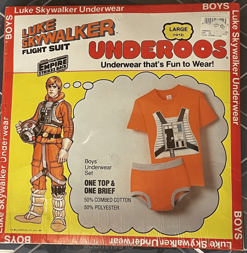 a package of luke skywalker star wars underoos