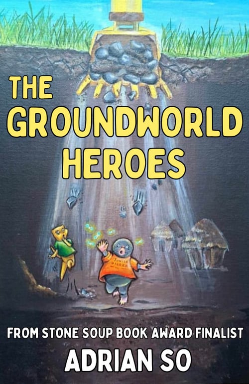 Children's book cover of moles underground
