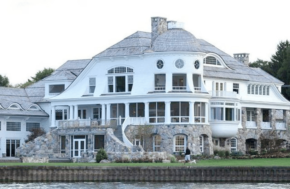 a large, ugly white house