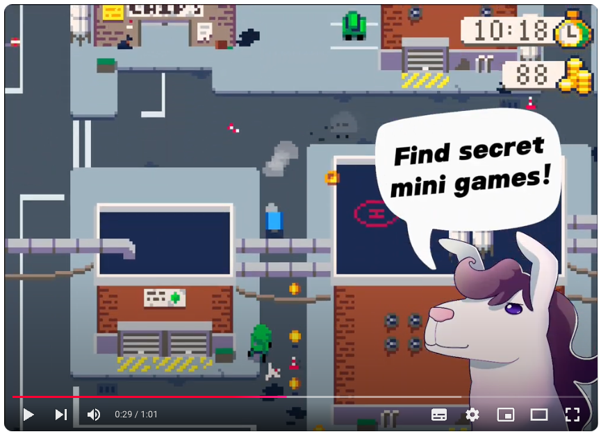 A horse looking at a car driving around picking up coins. Totally!