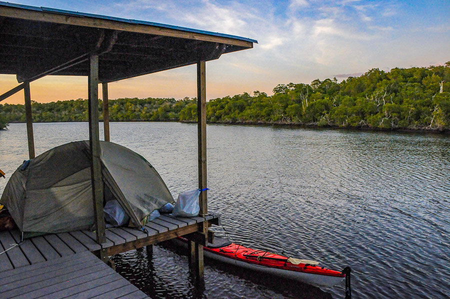 remote everglades camp site