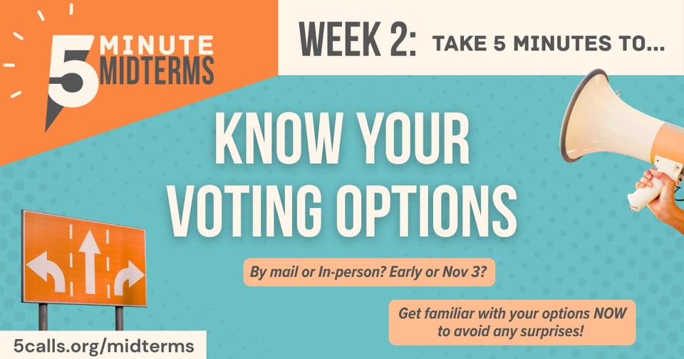 5 Minute Midterms Week 2: Know your voting options