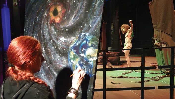 Live painting al Festival del Teatro a Pedali 2022