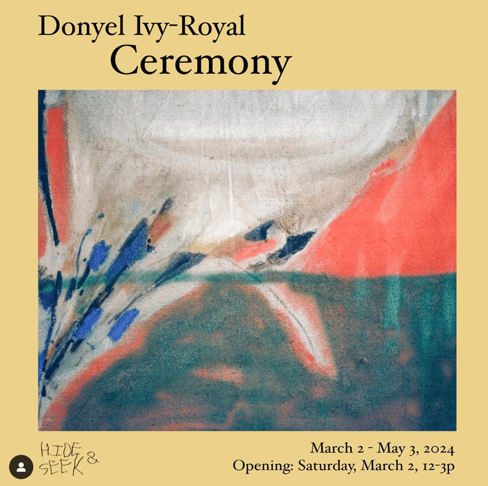 a poster for an art show called "ceremony"