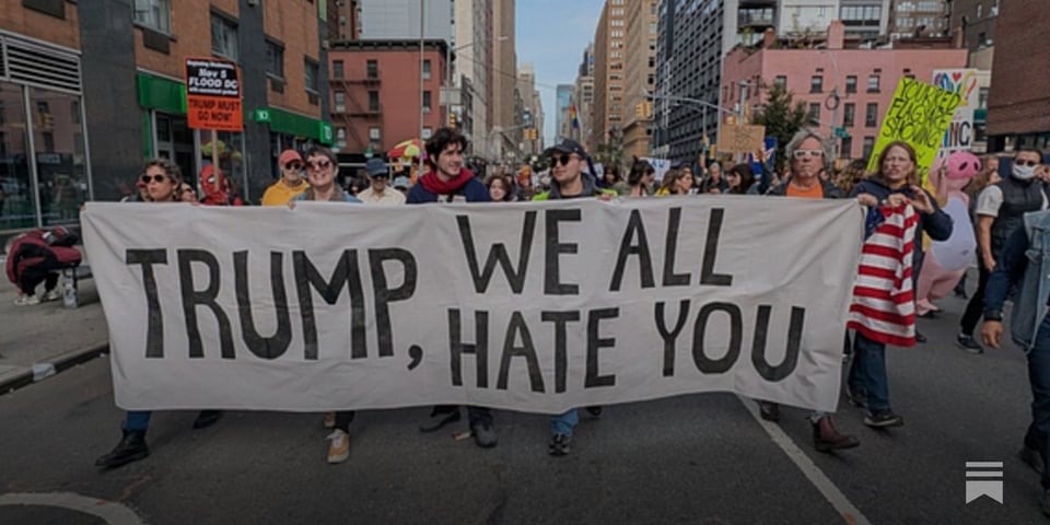 7 million people also send a message to Trump. We all hate him.