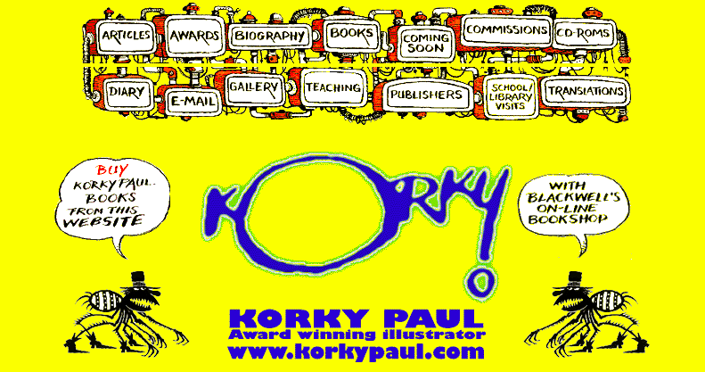 A screenshot of Korky Paul's website