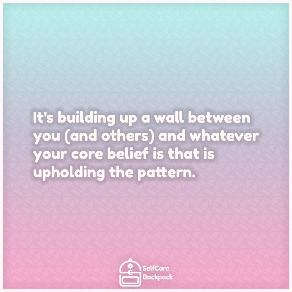 Self talk is part of the pattern