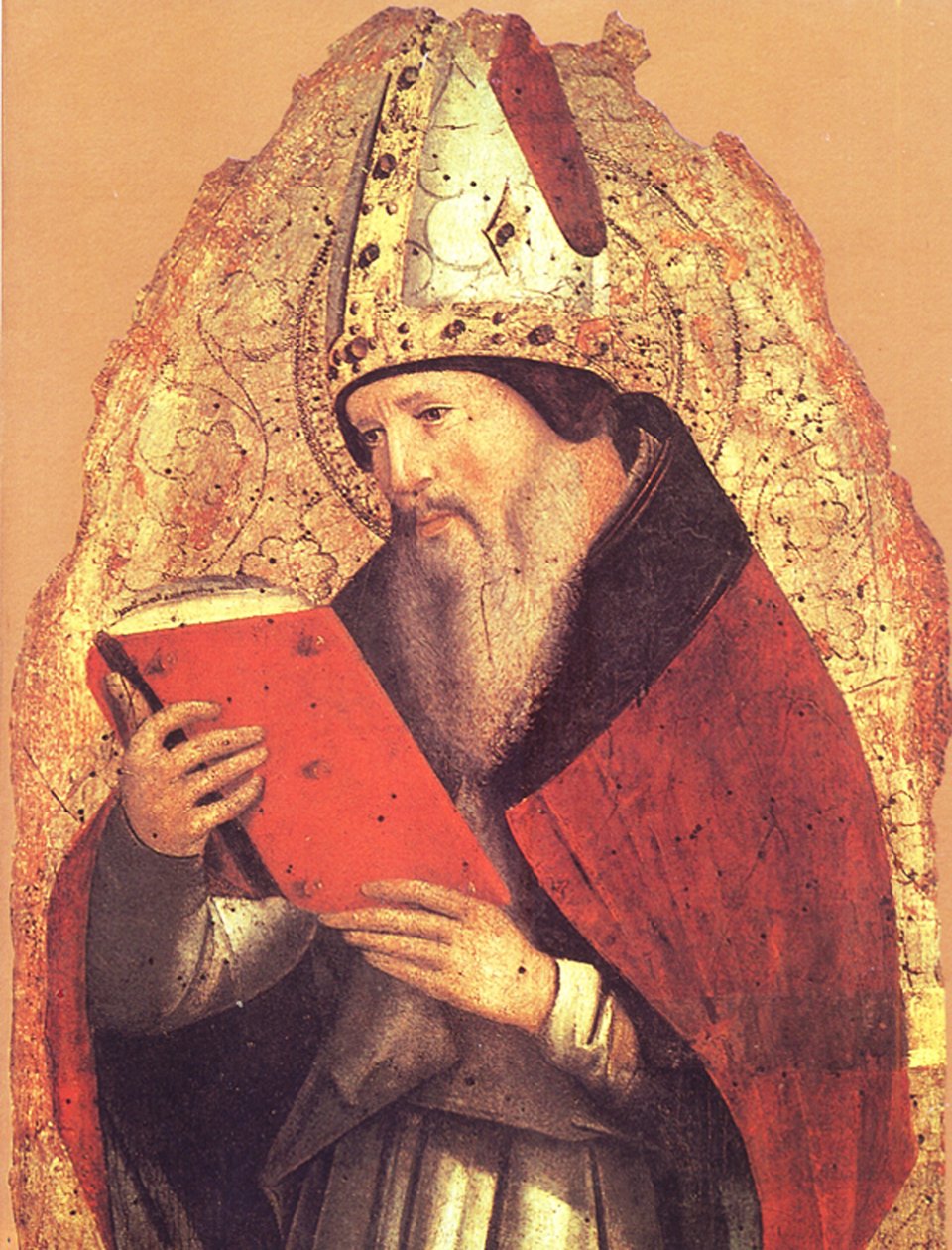 Saint Augustine reading.