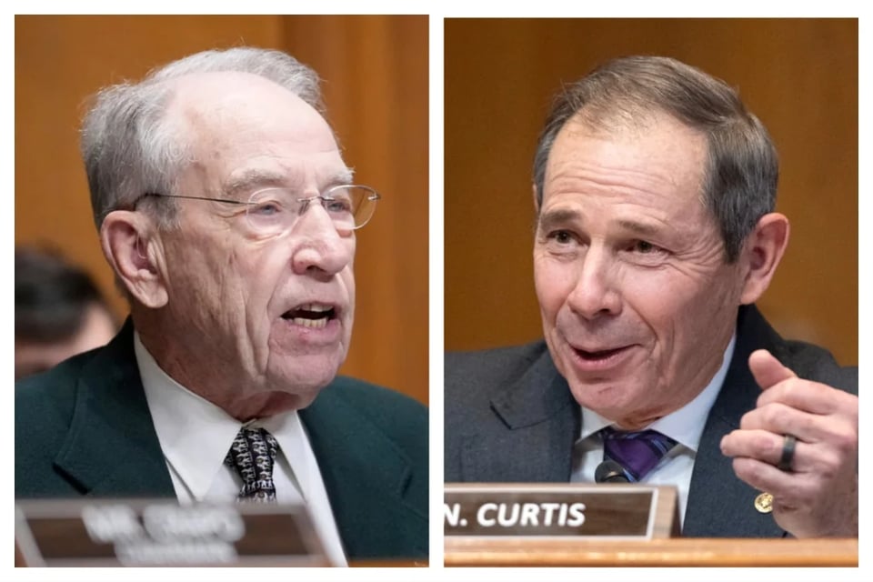 Grassley of Iowa and Curtis of Utah.