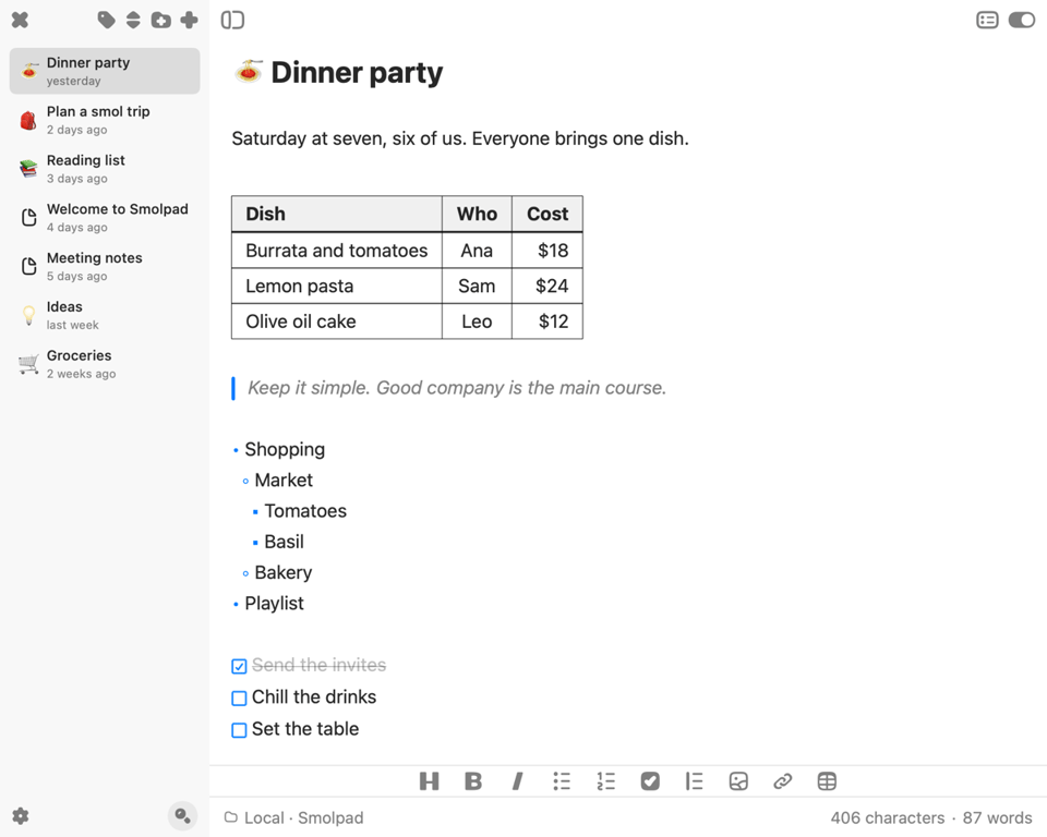 Smolpad release: new Apple Watch app and pCloud support to sync your notes