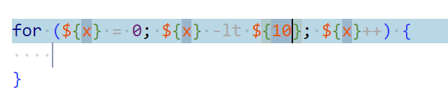 Replacing the next placeholder