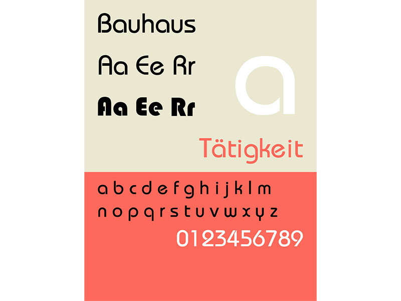 Bauhaus Font Example