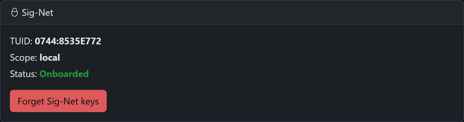 DMX Core 100 onboarded on a Sig-Net network