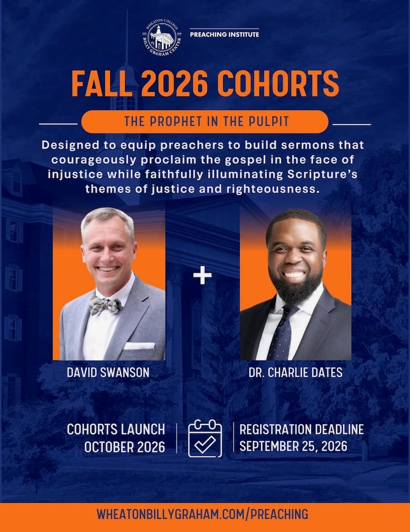 A flier about a preaching cohort with David Swanson and Charlie Dates.